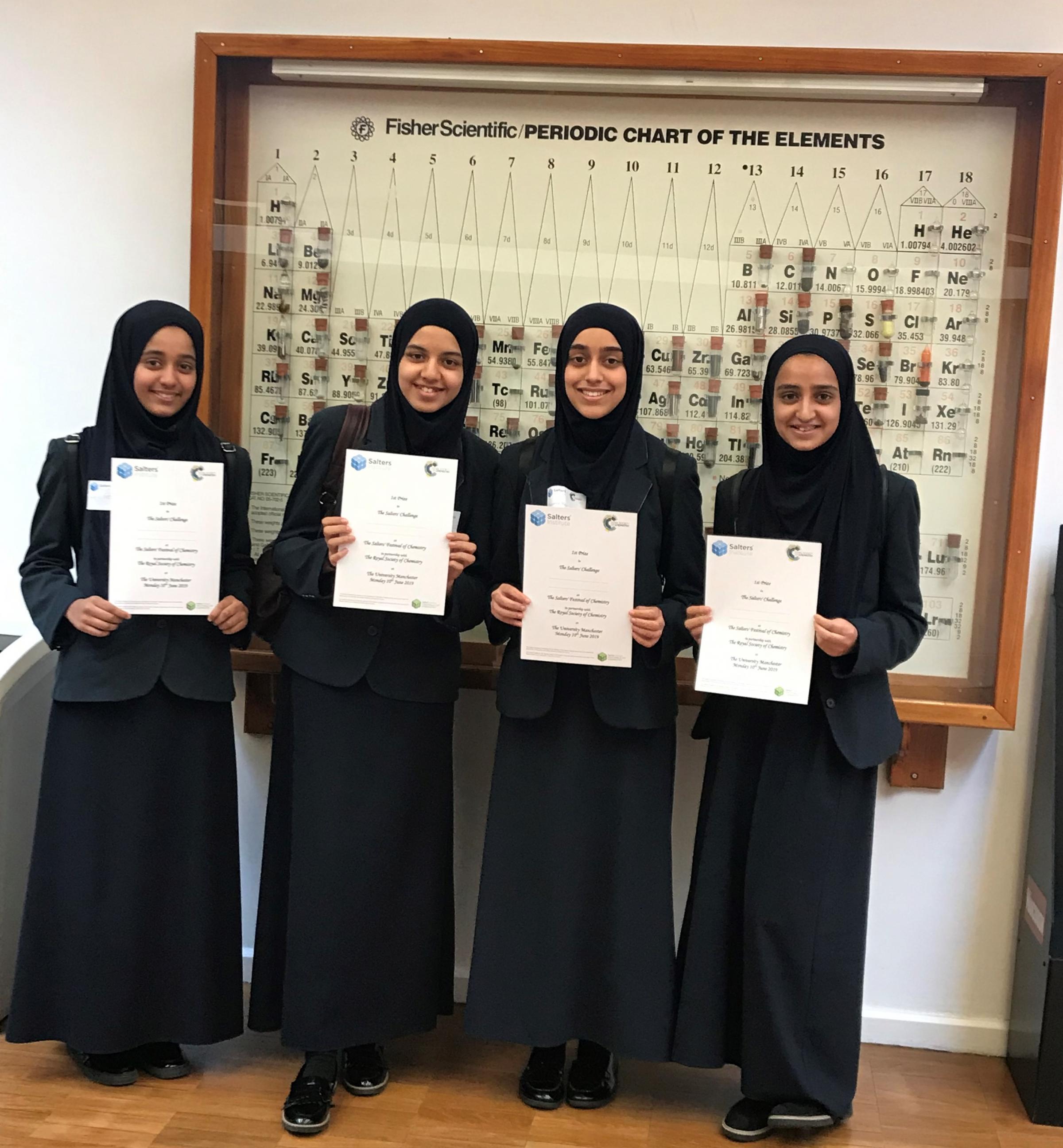 Tauheedul Islam Girls High School Pupils Win Prestigious Chemistry Competition Asian Image